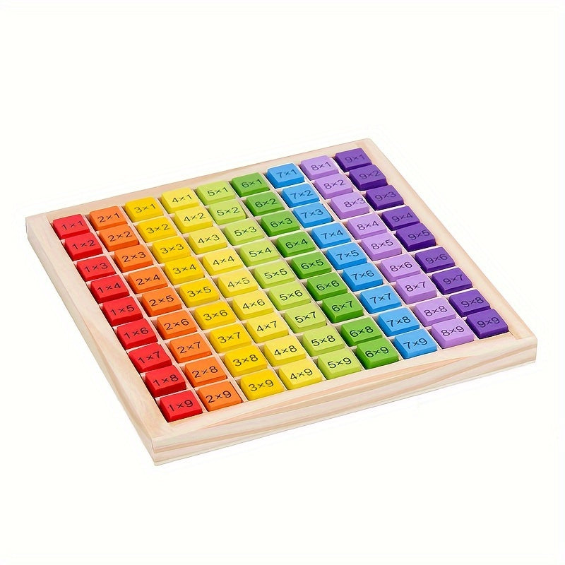 Wooden 99 Multiplication Table Building Blocks