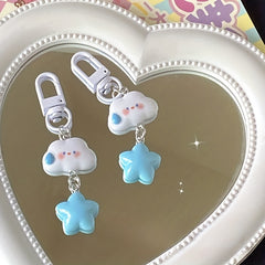 Cute Cloud Star Keychain for Bags or Keys