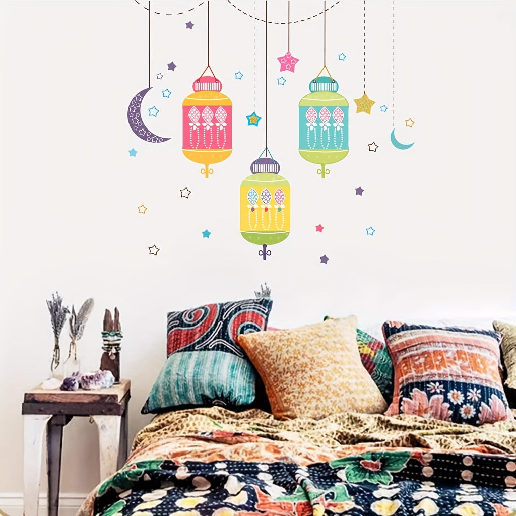 Ramadan Cartoon Pendant Lights Stars Moon Decoration Stickers