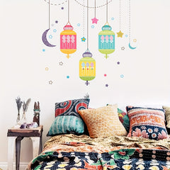 Ramadan Cartoon Pendant Lights Stars Moon Decoration Stickers