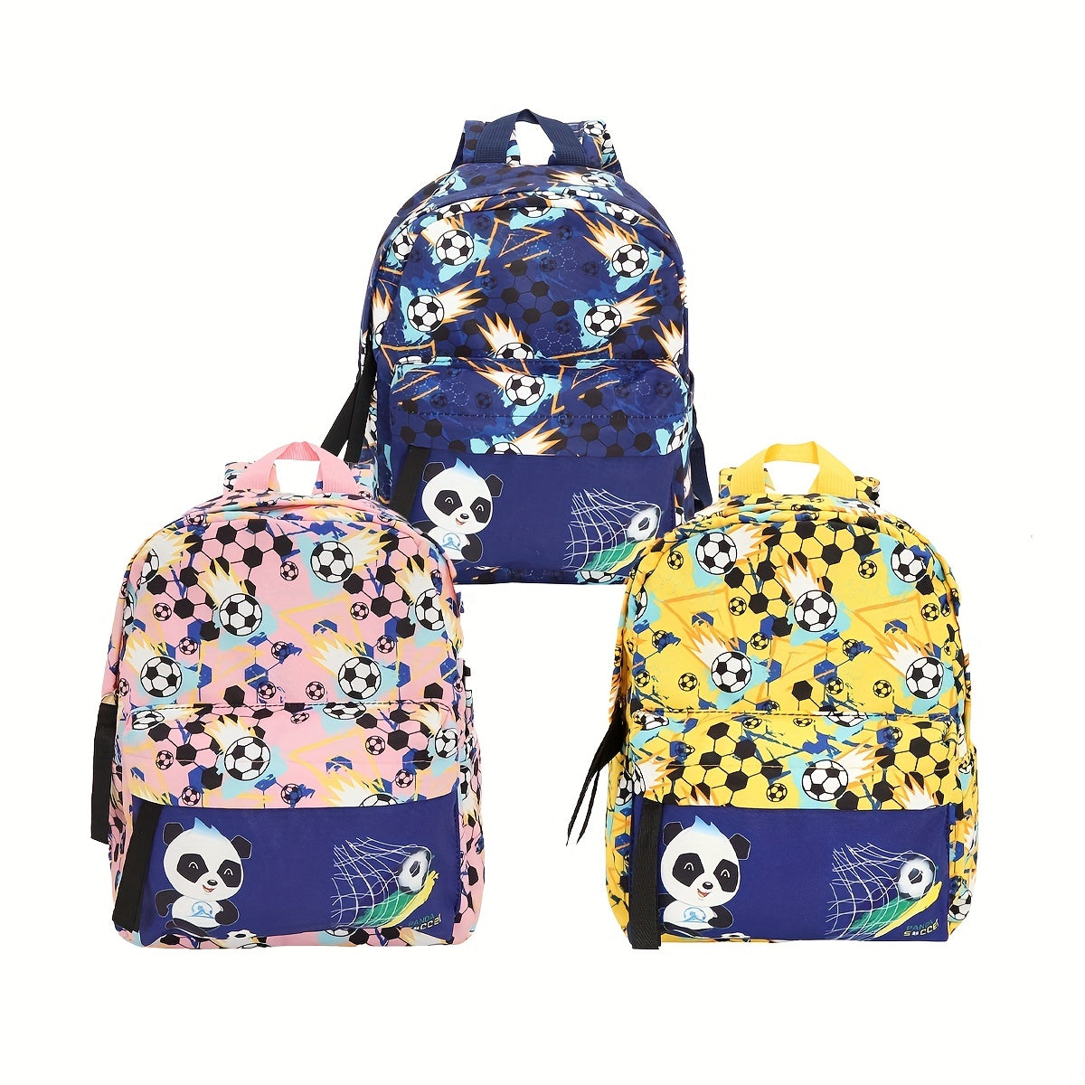 Children's Panda Football Pattern Backpack