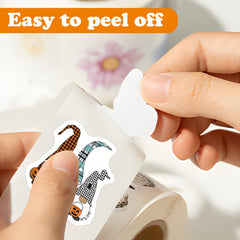 500pcs Halloween Gnome Stickers Roll Waterproof Vinyl Stickers Teens Adults