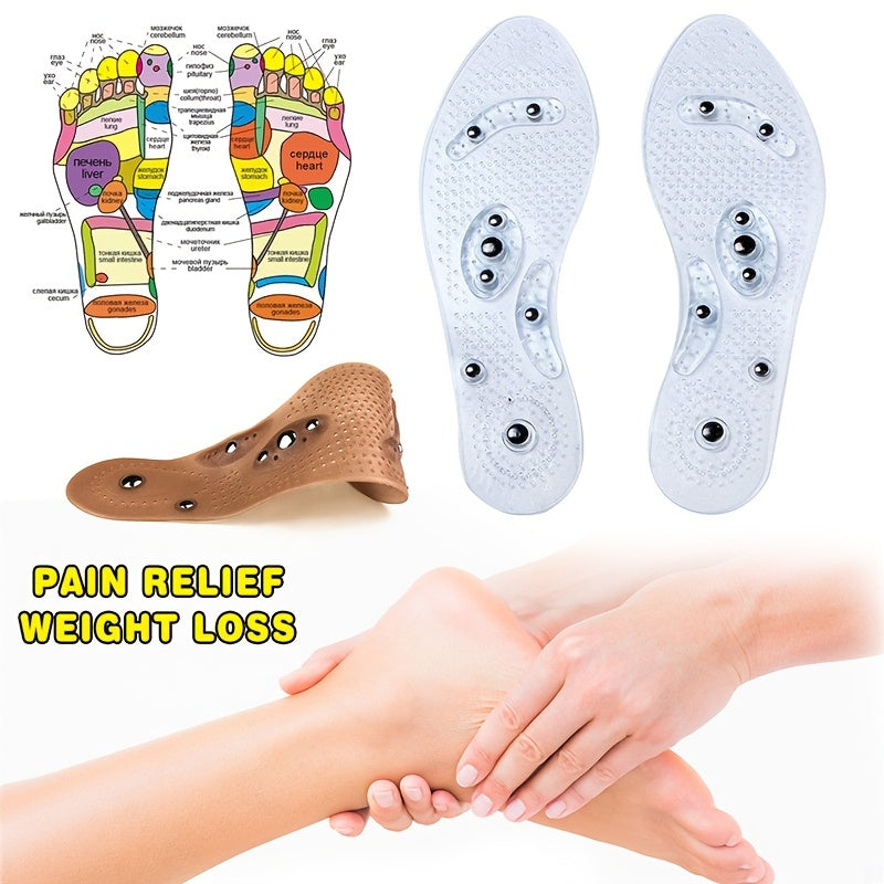 Orthopedic Massage Insoles Men Women Slimming Breathable Running Shoes Cushion