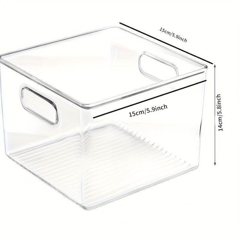 Kitchen Plastic Storage Organizer Container Bins Clear