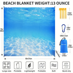 Waterproof Foldable Beach Mat Plaid Outdoor Camping
