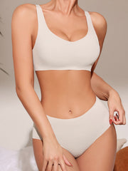 Women's Sports Bra & Panty Set Lightweight Breathable Basic Brassie