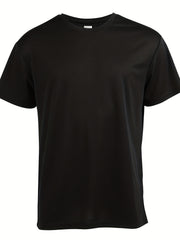 5pcs Men's Crew Neck T-shirt for Fitness Gym Running