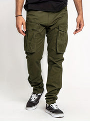 Solid Pocket Cargo Pants Men's Casual Outdoor Joggers