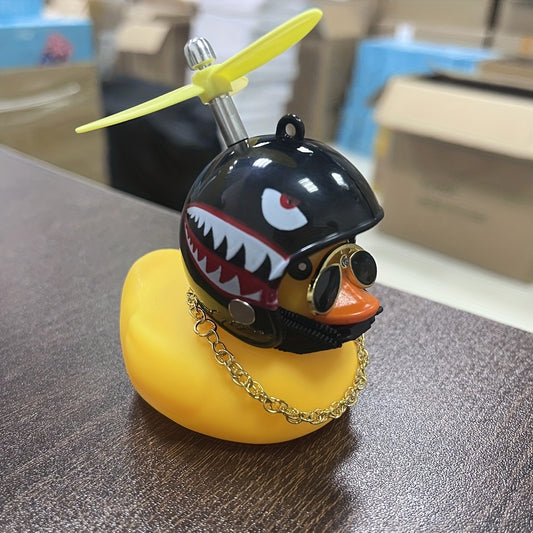 Yellow Duck & Helmet Laptop Sticker, Bicycle Decoration
