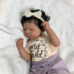 17in Reborn Baby Doll Cloth Body Toy with Light Beige Limb