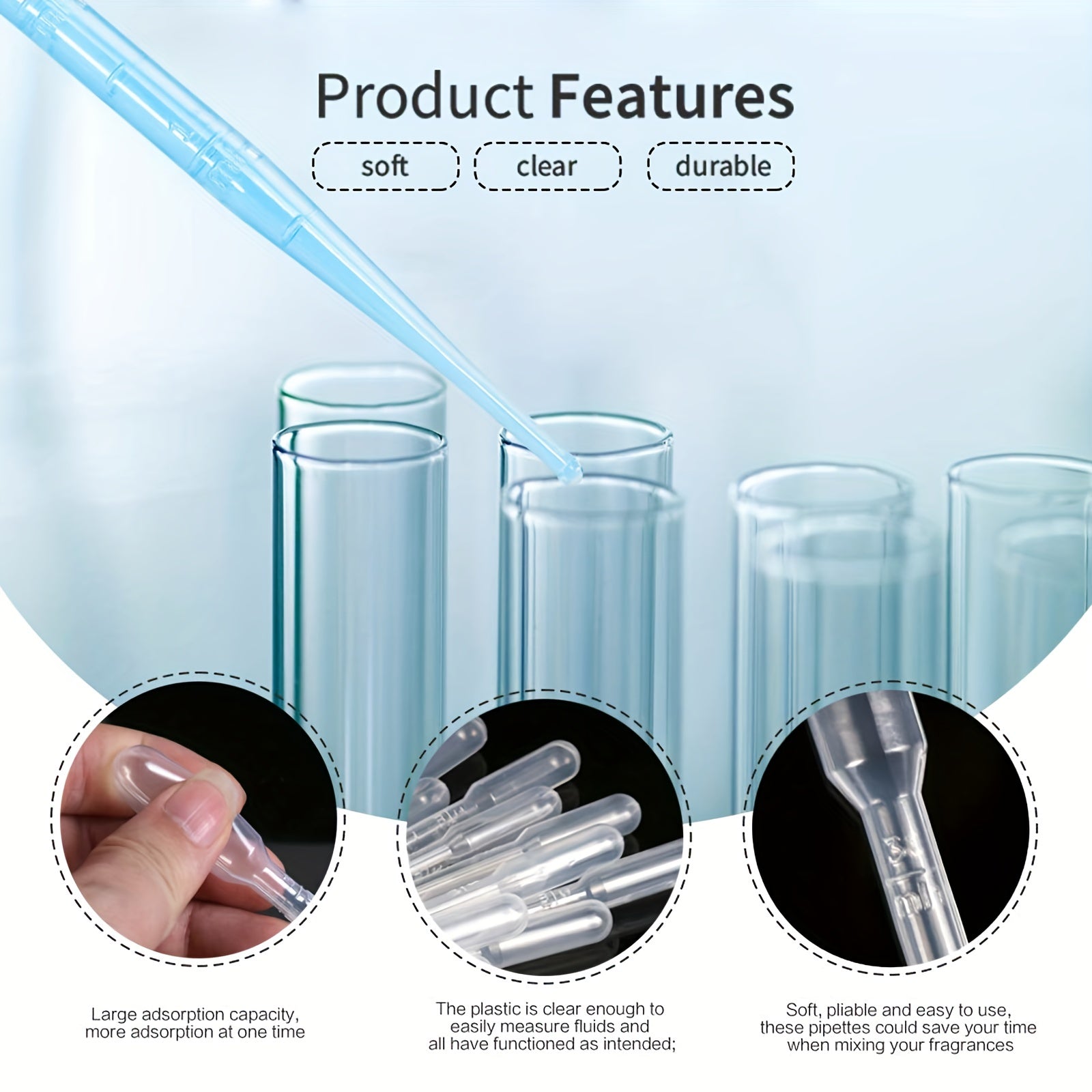 100pcs 3ml Disposable Resin Dropper for DIY Epoxy Jewelry Making