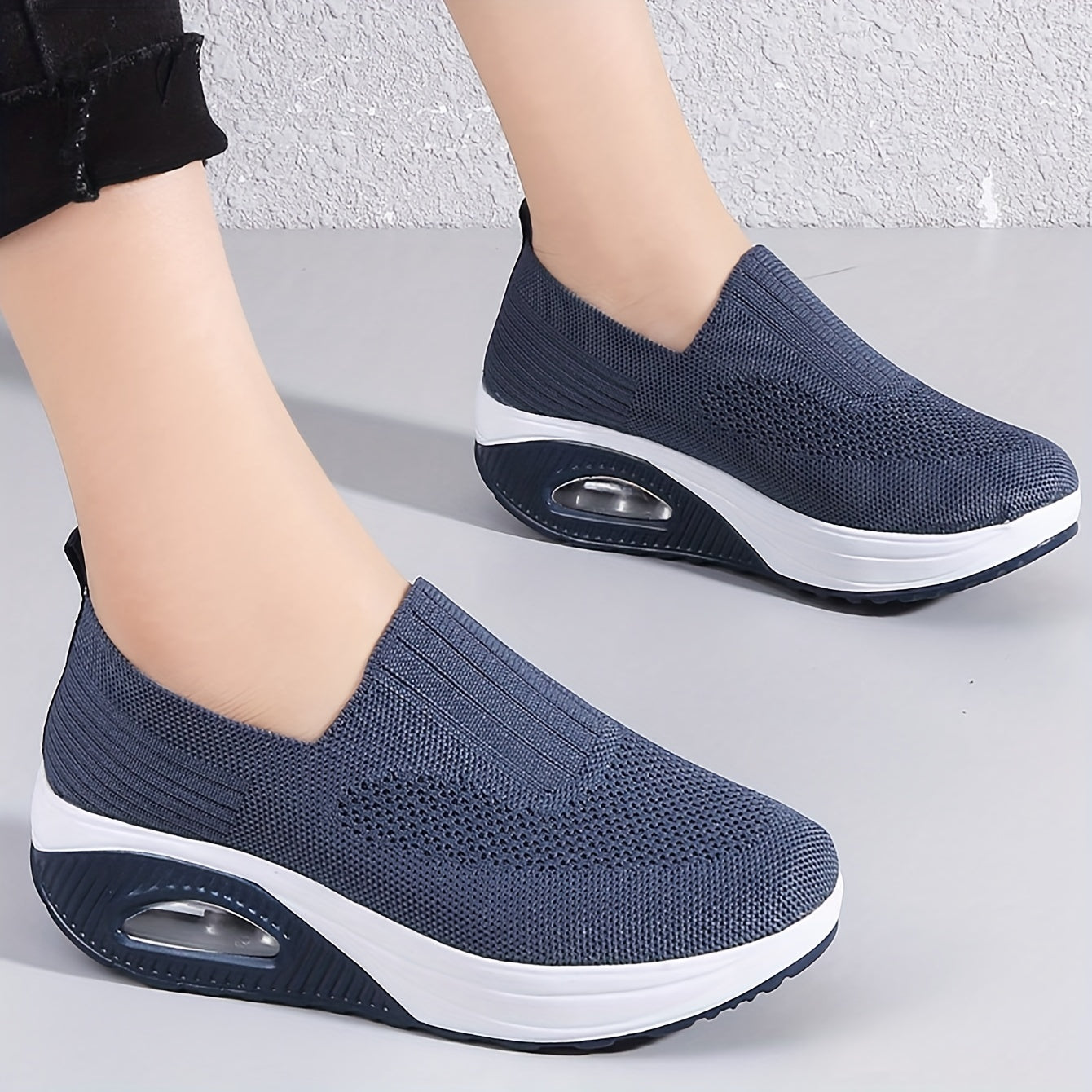 Women's Breathable Knit Sock Shoes Slip On Casual Walking Shoes