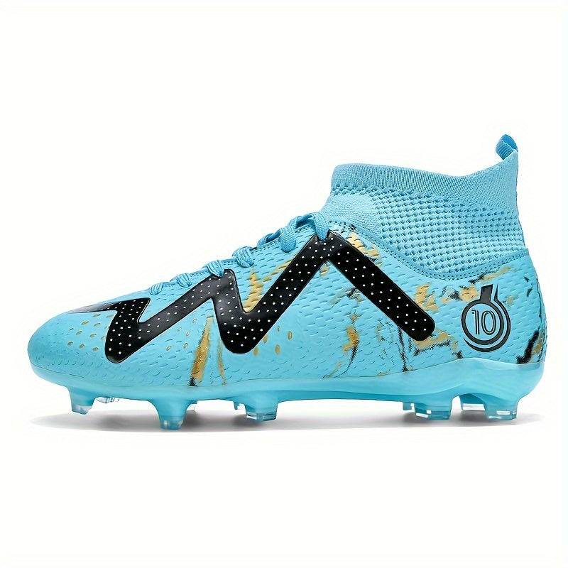 Boys High Top Football Cleat With Spikes Non Slip