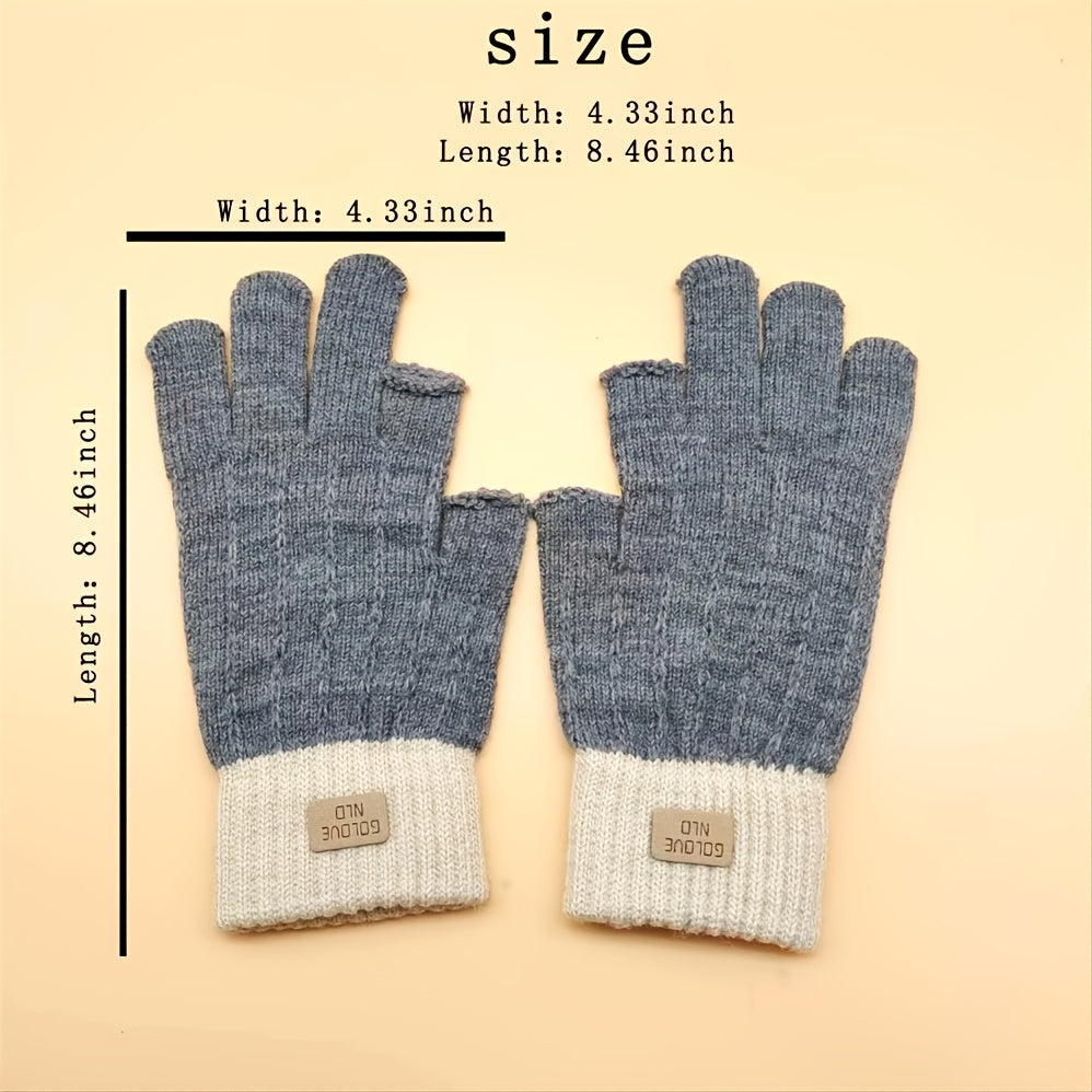 Womens Winter Touchscreen Gloves Cable Knit Warm Lined Touch Screen Texting