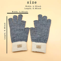 Womens Winter Touchscreen Gloves Cable Knit Warm Lined Touch Screen Texting