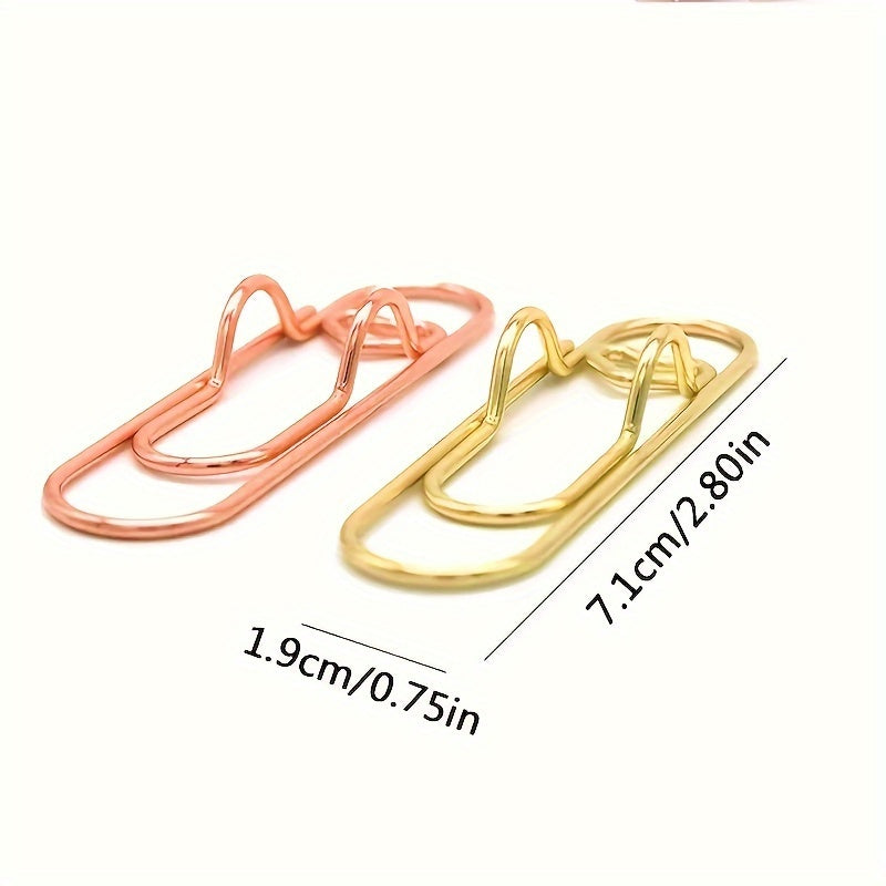 10pcs Metal Pen Clips Notebook Paper Clips Stationery Tools