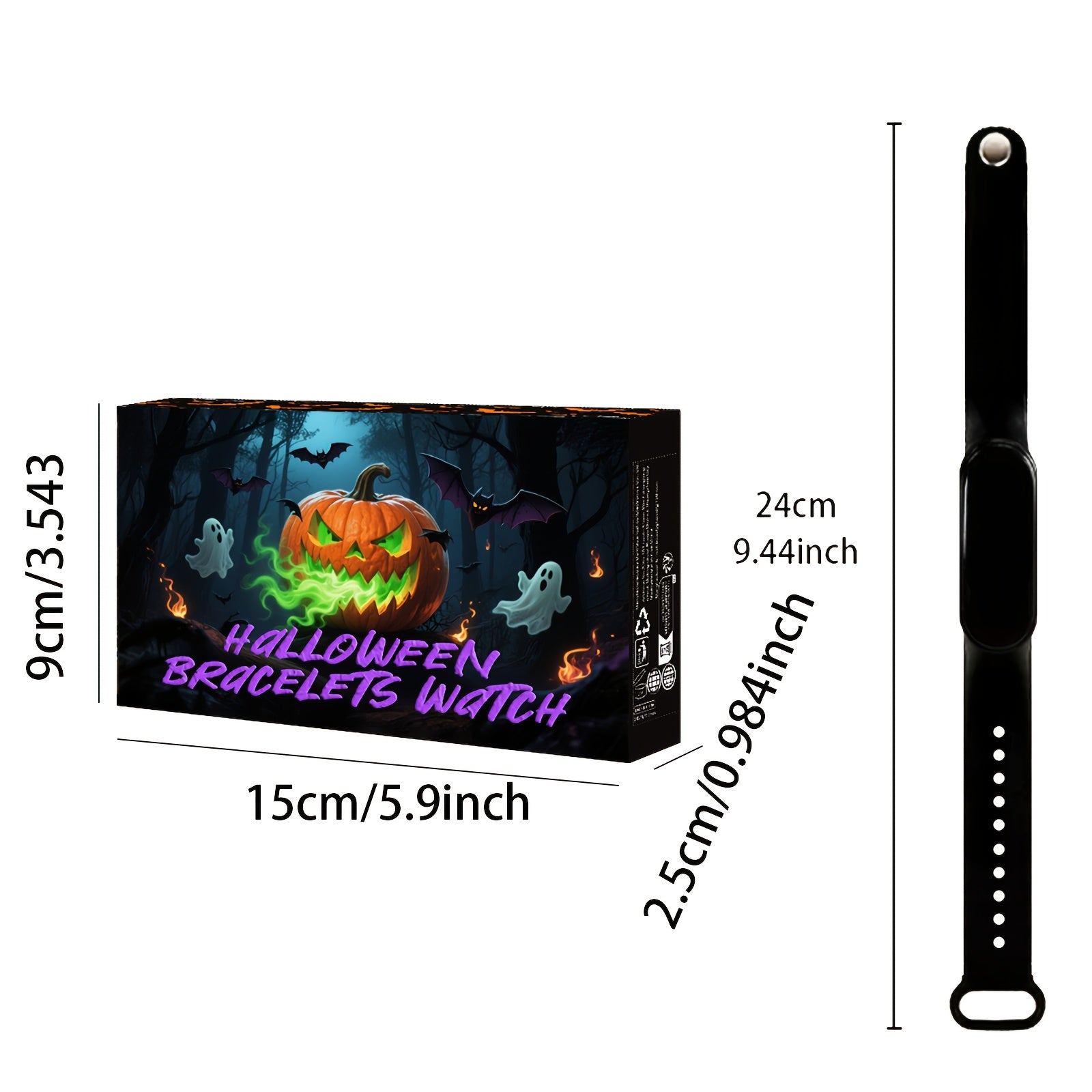 5pcs Halloween LED bracelets - Event Party Wristwear Glow Accessories