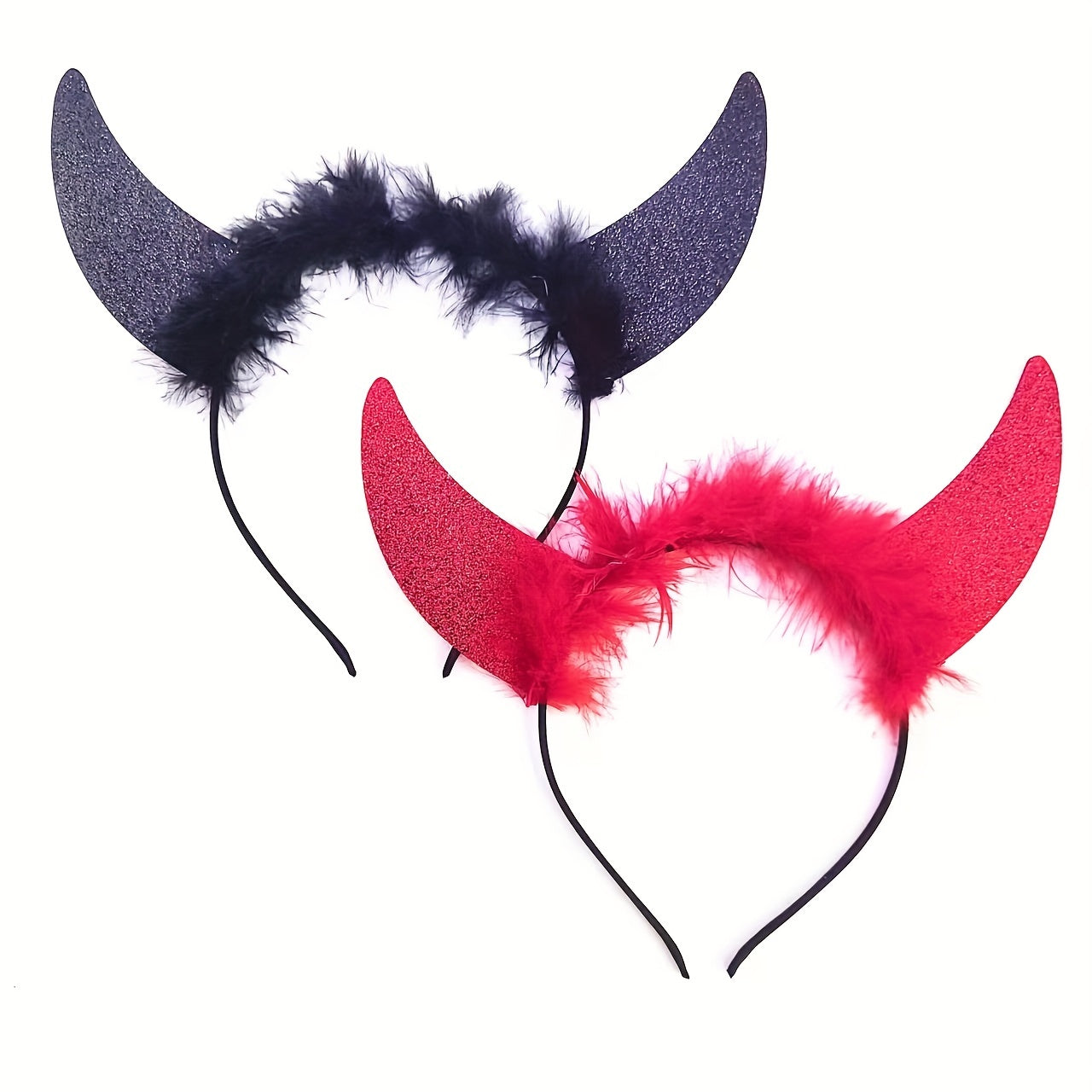 Halloween Devil Costume Hair Hoop Devil Horns Headband Decoration Props