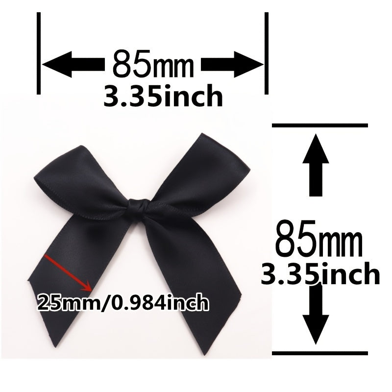 20pcs 85 85mm Fresh Pink Ribbon Bows Small Size Satin Ribbon Bow Flower Craft