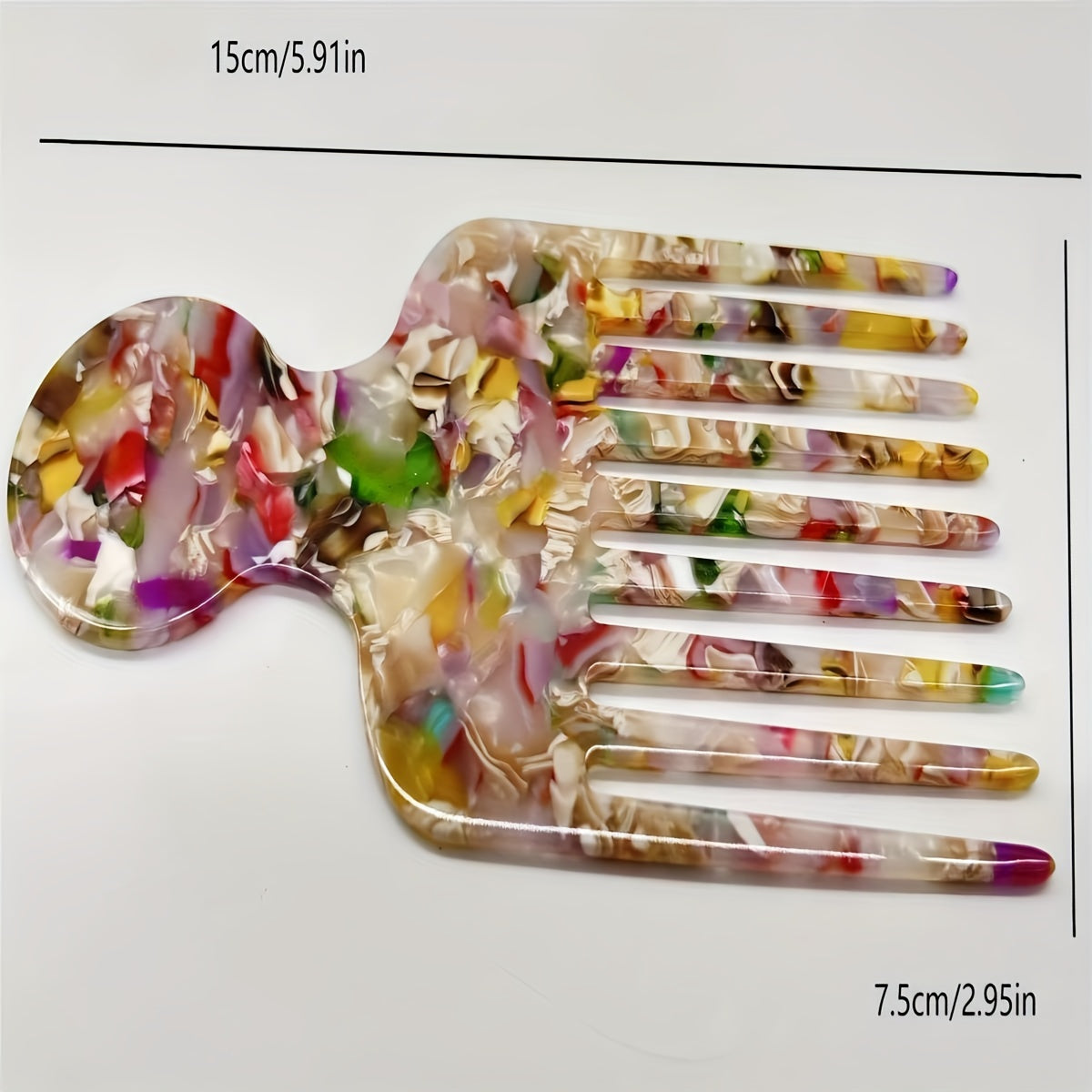 Vintage Floral Acetic Acid Comb for Hair Styling