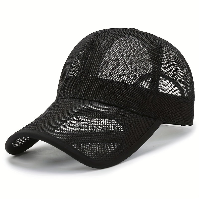 Mesh Hat Hollow Brim Baseball Cap Sun Hat Men's Peaked Cap