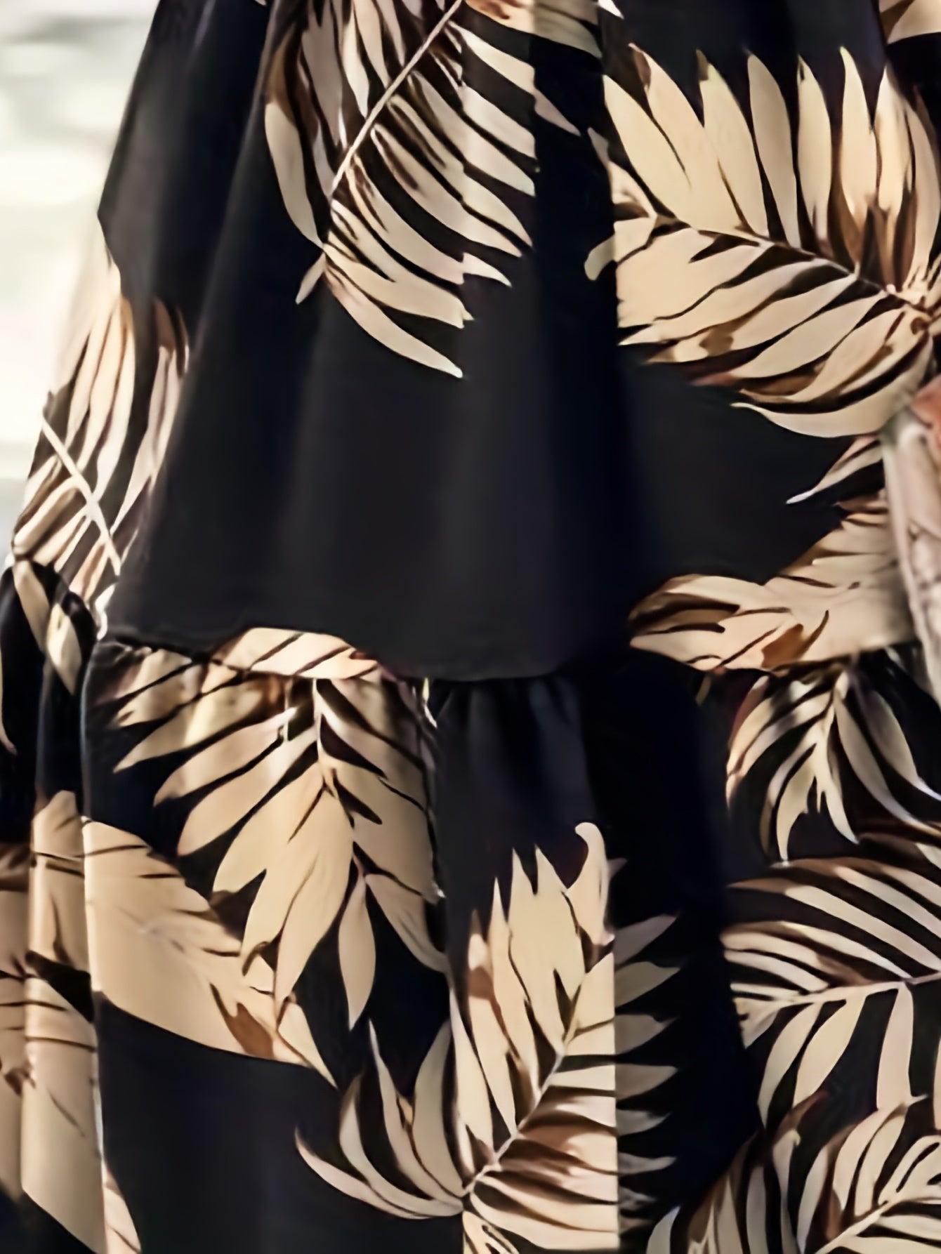 Tropical Print Off Shoulder Smock Dress