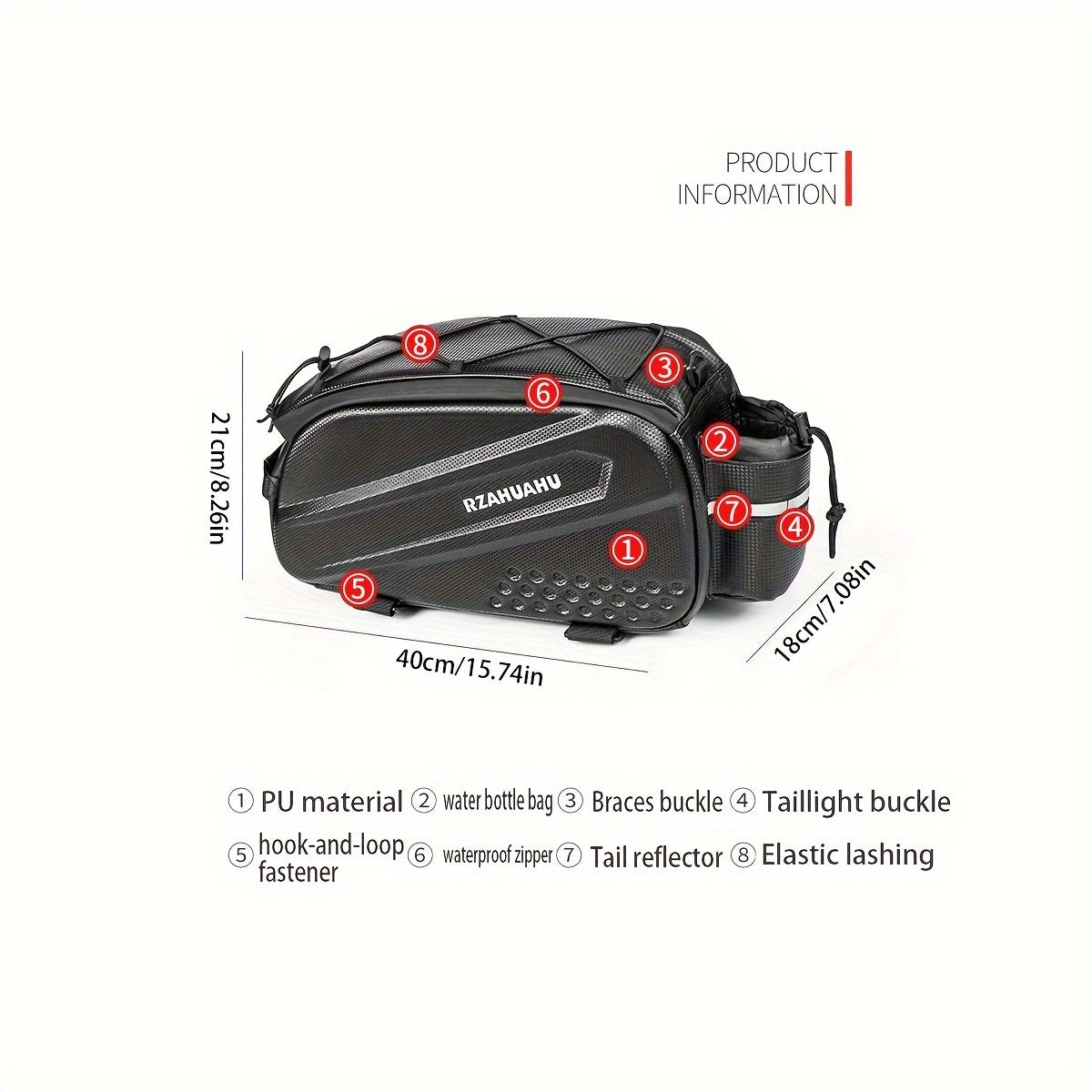Hard Shell Rear Rack Pack for Mountain Bikes