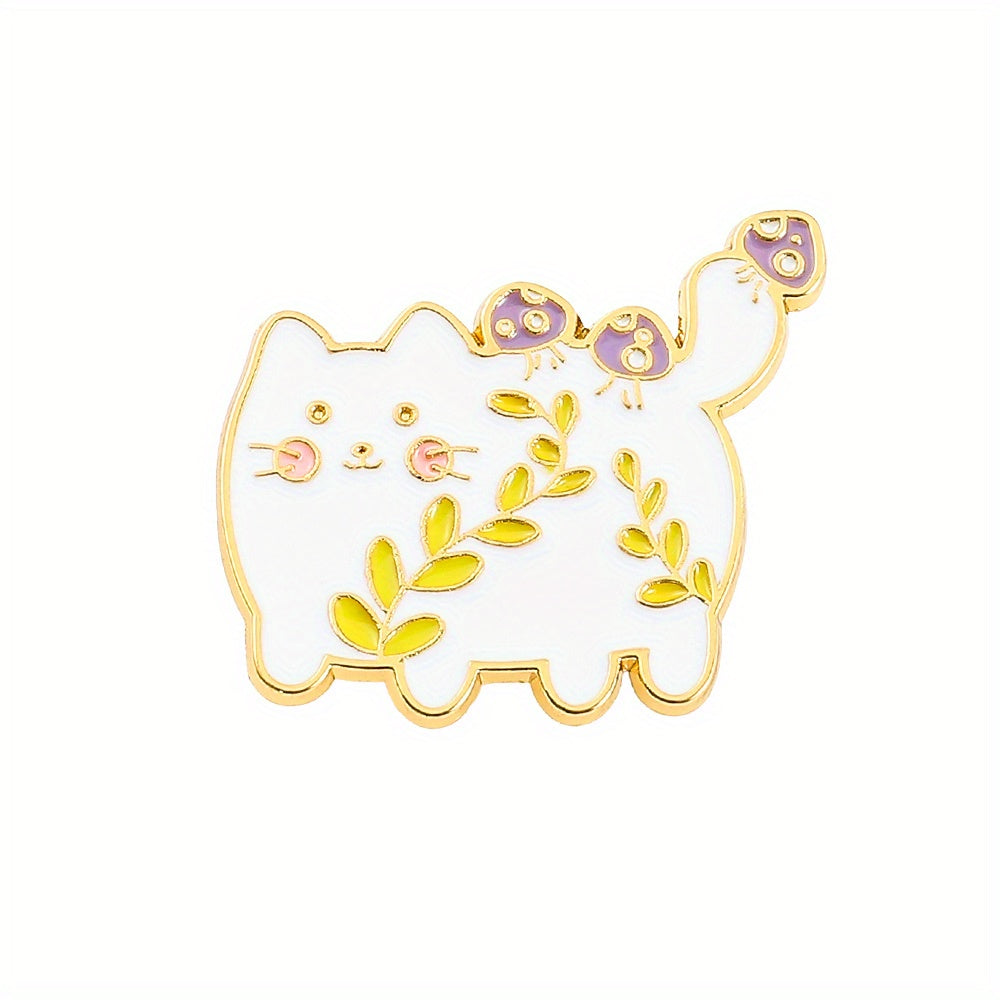 Cat Series Brooch Enamel Pin Metal Badge Backpack Accessories
