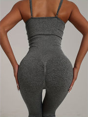 Sports Cami Jumpsuit Sleeveless Quick Drying Yoga Bodysuit Women's Activewear