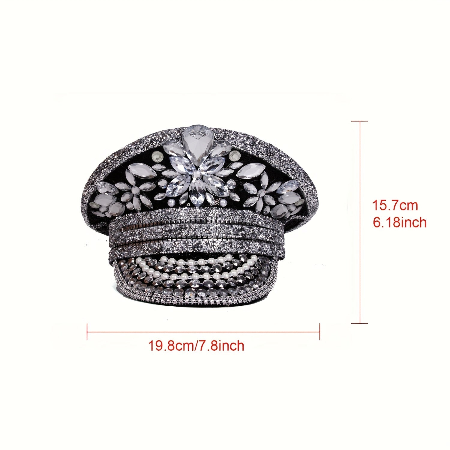 Crystal Bride Captain Hat Military Cap Hen Do Hat