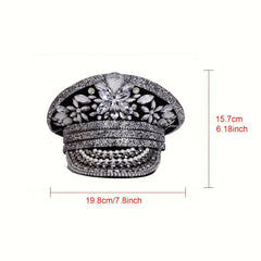 Crystal Bride Captain Hat Military Cap Hen Do Hat