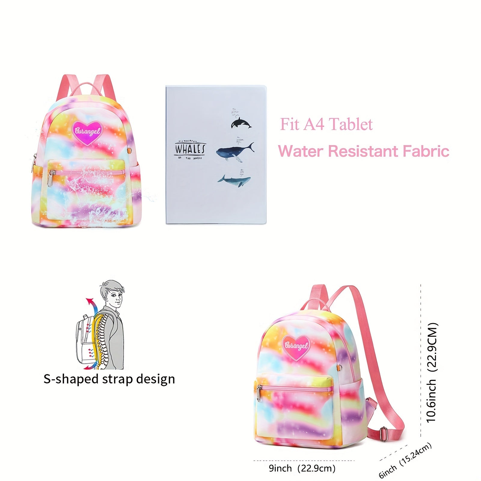 Waterproof School Backpack for Boys and Girls, Spine Protection