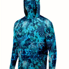 Men's Sun Protection Hoodie Long Sleeve Quick Dry Outdoor Fishing Top