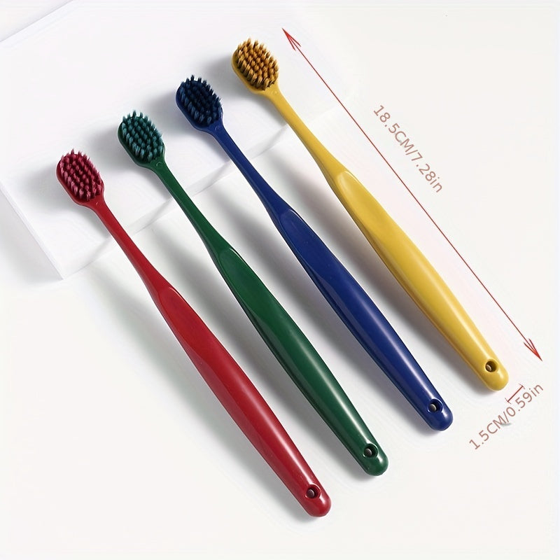 2pcs Macaron Wide Head Toothbrush Couple Bamboo Charcoal Soft Bristle