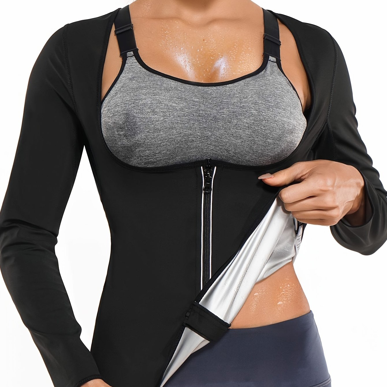 Open Bust Waist Trainer Long Sleeve Shaper