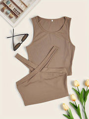 Ribbed Vest Top 2 Pack Sleeveless Summer Top
