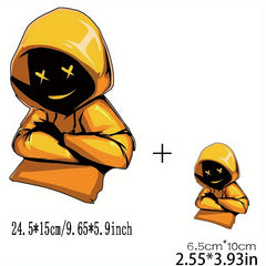 2pcs Man Iron On Patches For Clothing Heat Transfer Stickers DIY T Shirt Mask