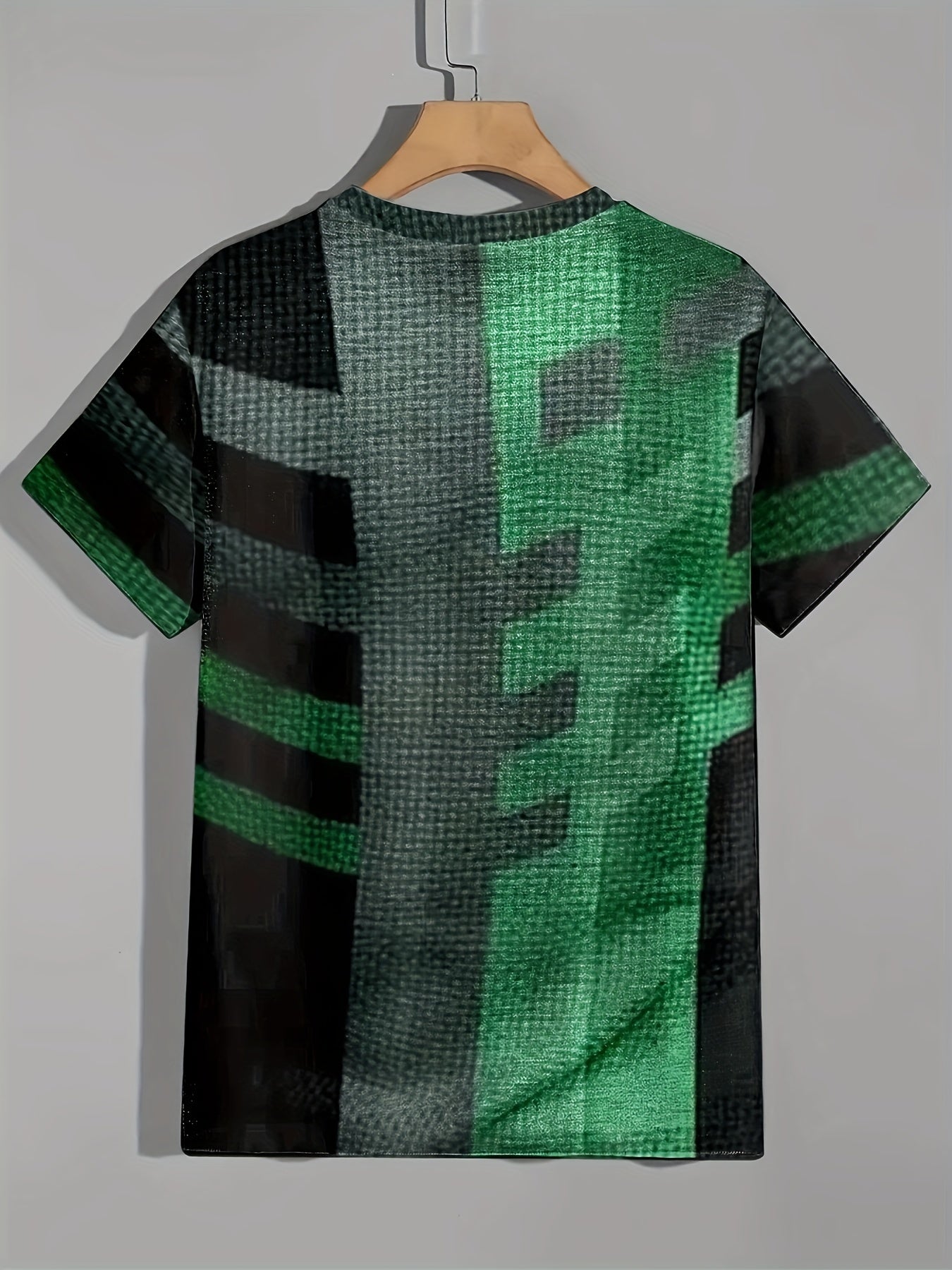 Men's Vintage Printed Sports T-shirt Casual Round Neck Tee Shirt