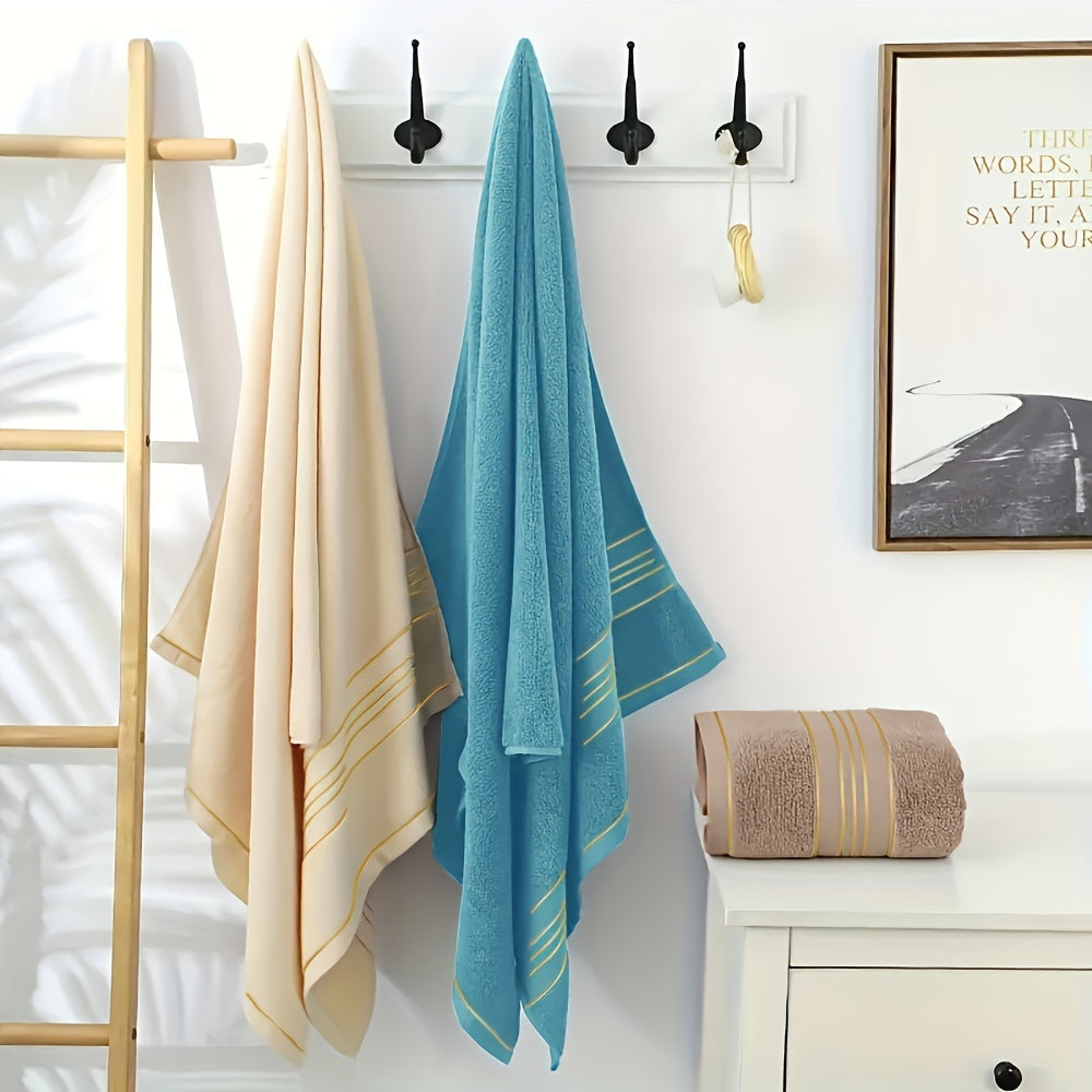 Embroidered Towel Set, Absorbent & Quick Dry, 13.8x29.5in