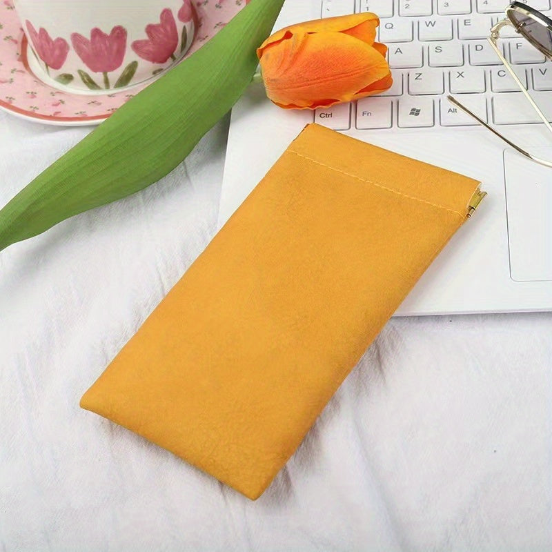 Soft PU Leather Glasses Storage Bag Waterproof Sunglasses Accessories