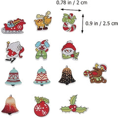 10pcs Santa Wooden Buttons Holiday Scrapbooking DIY Buttons