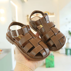 Boys Solid Sandals Lightweight Breathable Vacation Beach Shoes