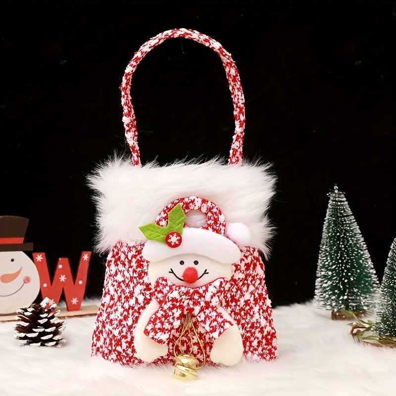 Christmas Small Gift Bag Peace Fruit Bag Long Brim Handbag