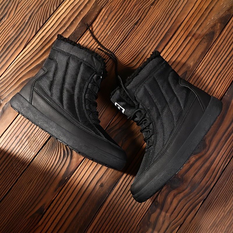 Men's Warm Fleece Thermal High Top Snow Boots