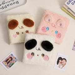 Plush Cartoon Puppy & Kitty Square Photo Album