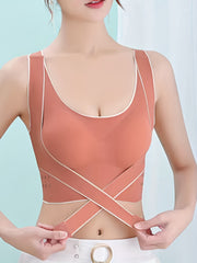 4pcs Front Buckle Sports Bras Comfortable Push Up Intimates