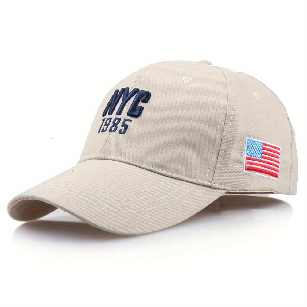 Sun Protection American Flag Embroidered Baseball Cap Curved Brim Hat