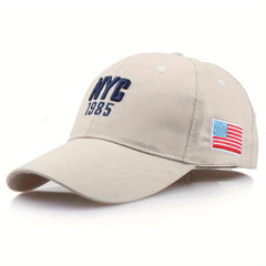 Sun Protection American Flag Embroidered Baseball Cap Curved Brim Hat