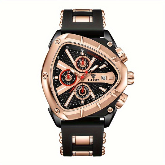 Women Sports Watch Luminous Pointers Rubber Strap Quartz Waterproof