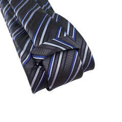 Summer Poly Jacquard Striped Suit Tie